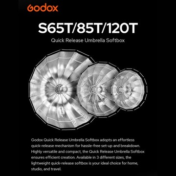 Godox S120T 120 см/47,2 дюйма быстросъемный софтбокс зонтичного типа