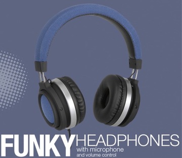 Słuchawki XX.Y FUNKY M2 BLUE mikrofon vol control