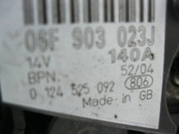 фото thumb №5, Генератор 140a 06f903023j audi a4 b7 a6 c6 seat exeo 2.0 tdi