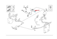 фото thumb №7, Пабтрубок  cyrkulacyjny подогревателя воды охлаждающей mb sl r129 a1298300696 oem