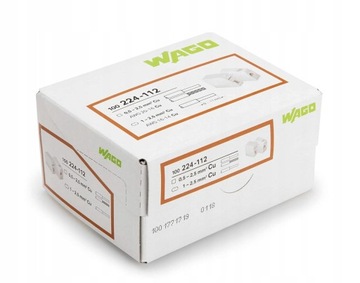 WAGO QUICK CONNECTOR РАЗЪЕМ ДЛЯ ЛАМПЫ 2x1-2,5 мм2 224-112 100 шт.