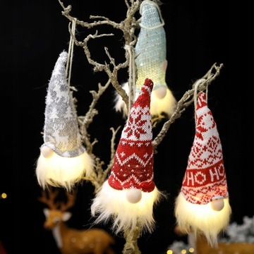 5szt. Świąteczny wisiorek Forester Light Up
