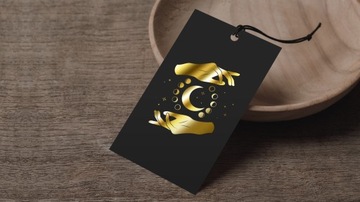 Metki zawieszki z logo złocone x500 folia soft+PRO