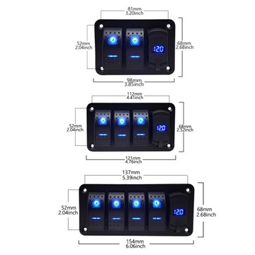 Панель переключателей 12-24В DX2-2USB-VOL