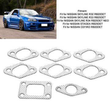 фото thumb №14, 8 szt. набор прокладок коллектора выпускного подходит для nissan skyline r32