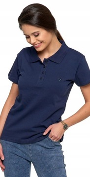 MORAJ Koszulka POLO damska T-shirt polówka BAWEŁNA PREMIUM - M