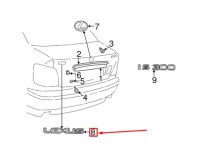 Lexus is xe10 эмблема na задняя крышка 7544153030 75441-53030 оригинальный с Разборки, фото thumb