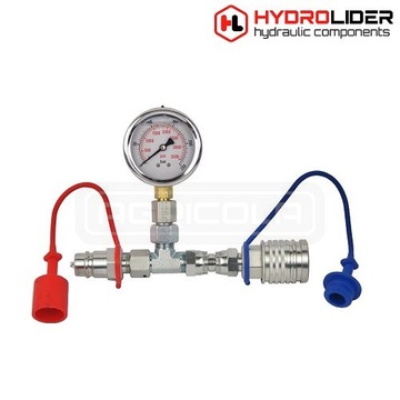ZESTAW POMIAROWY HYDRAULIKI KONTROLNY MANOMETR 63mm 0-400BAR HYDROLIDER