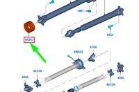 фото thumb №8, Ford ranger mk3 задний гаситель вала приводного 5228344 новый оригинальный ab39-