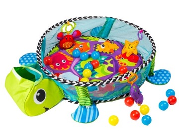 Большой развивающий коврик-черепаха, манеж, шарики ECOTOYS