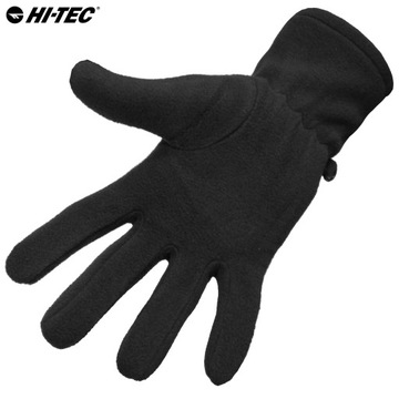 МУЖСКИЕ ЗИМНИЕ ФЛИСОВЫЕ ПЕРЧАТКИ HI-TEC SALMO POLAR ПЕРЧАТКИ ЧЕРНЫЕ L/XL