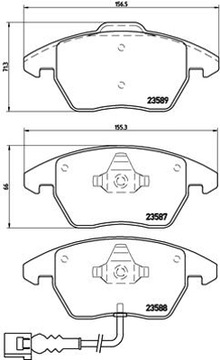 ПЕРЕДНИЕ ДИСКИ + КОЛОДКИ BREMBO XTRA AUDI A3 8P 312MM