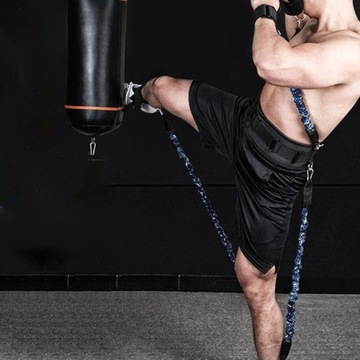 Boxing Resistance Bands Set with Storage Bag for Track and 150lbs Blue