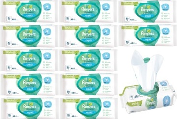 ВЛАЖНЫЕ САЛФЕТКИ PAMPERS HARMONIE AQUA 12 x 48 шт.