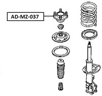 фото thumb №3, Nty ad-mz-037 подшипниковый узел, амортизатор