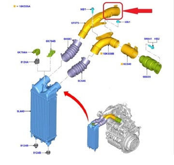 фото thumb №7, Труба шланг интеркулер ford ka ecosport 1.5 tdci