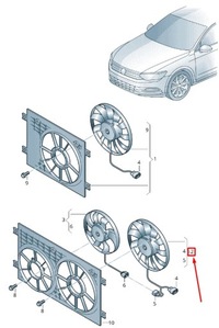 фото thumb №9, Вентилятор радиатора audi q2 5q0959455bj oem