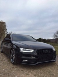 фото thumb №12, Решётка радиатора audi a4 b8 2011-2016 plaster соты чёрный блеск rs решётка радиатора бампера