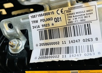 фото thumb №11, Mercedes c-klasa w205 14r. панель консоль a2056800087