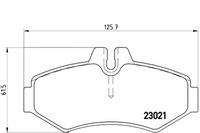 фото thumb №2, Гальмівні колодки гальмівні vw/db sprinter 96- зад brembo