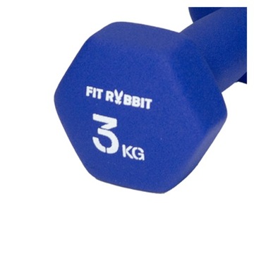 Набор виниловых гантелей Fit-Rabbit HEX 2x3 кг