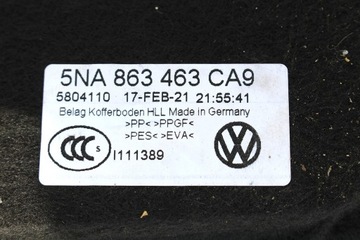 фото thumb №7, Vw tiguan ii ковёр пол багажника 5na863463 ca9 - чёрный 5na 863 463 wyk