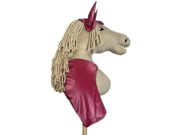 ZESTAW DLA HOBBY HORSE A4: DERKA I NAUSZNIKI - RÓŻOWY, LEKKO KRESZOWANY