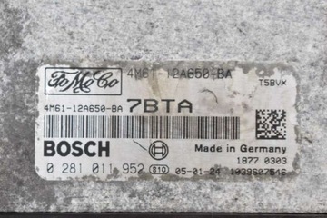 фото thumb №7, Блок керування двигуна 4m61-12a650-ba 0281011952 mazda 3 1 i bk 1.6 citd 109 km