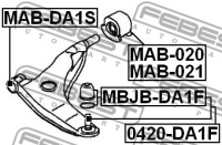 фото thumb №3, Втулки рычагов febest mab-da1s