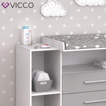СЕРО-БЕЛЫЙ СУНДУК С ЧЕСТЕРОМ, VICCO OSKAR BABY