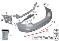 фото thumb №7, Bmw 3 f30, f80 pas декоративний бампера заднього 51127289756 7289756 oem
