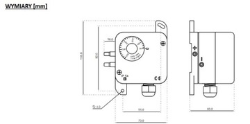 Реле дифференциального давления PS600 40-600 Па для вентиляции