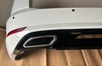 Vw golf 7 рестайлинг  2017-2020 бампер задний универсал r-line pure white lc9a Цена, фото thumb