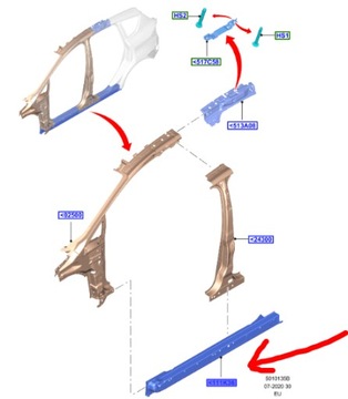 фото thumb №1, Підсилювач поріг перед lh ford c-max mk2 2010-