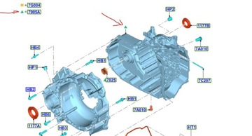 фото thumb №11, Корпус коробки 6f mid range ford kuga втулка стабілізатора edge ecosport 4x4 2.0