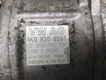 фото thumb №10, Компрессор кондиционера 1.4 tsi cax touran golf vi passat altea 1k0820859t