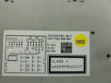 фото thumb №10, Vw passat b7 радио cd навигация 3c8035190c