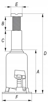 YATO PODNOŚNIK SŁUPKOWY HYDRAULICZNY BUTELKOWY 5T