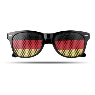 Okulary z Soczewkami w Kolorze Flagi | Okulary Kibica | Niemcy