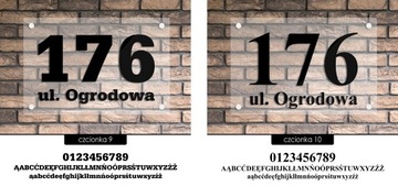 Телевой номер адресной платы 3D -адреса для дома 30x20 Прозрачный - акриловое стекло