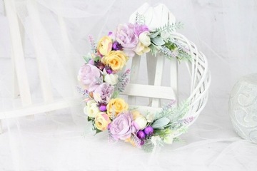 Весенний венок, украшение для дома ФИОЛЕТОВЫЙ
