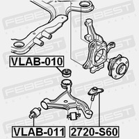 фото thumb №11, Febest vlab-010 подшипниковый узел, рычаг