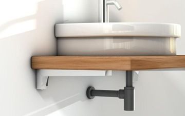 Хромированная опора для умывальника MENSOLA 40x10см