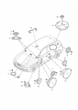фото thumb №7, Динамик дверь задних audi q5 sq5 80a 80a035398