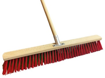 Miotła ulicówka zamiatacz 50 cm szczotka z uchwytem metalowym z trzonem