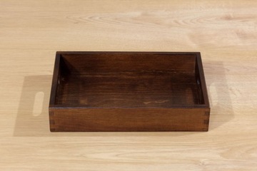 ДЕРЕВЯННЫЙ ПОДНОС 30x20x4, коричневый лакированный поднос