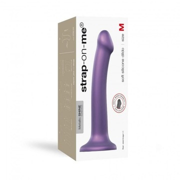 STRAP-ON ME Wibrujące Dildo Metallic Shine Purple