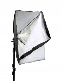 2x СОФТБОКС 50x70 E27 800 Вт ФОН 1,6x5 м БЕЛЫЕ ШТАТИВЫ