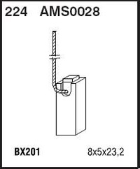 фото thumb №2, Щітка вугільна, генератор magneti marelli 940113190028