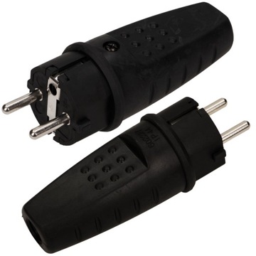 ЗАГЛУШКА ПРЯМАЯ ГЕРМЕТИЧНАЯ РЕЗИНОВАЯ С ЗАЗЕМЛЕНИЕМ UNI-SCHUKO IP44 16A ORNO